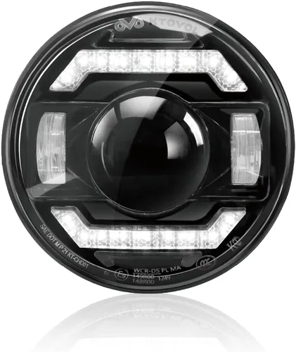 Miniatura 8 de KTMOTO - Faro delantero de motocicleta compatible con Street Glide 2014-2023, faro delantero de motocicleta de 7 pulgadas con luz alta y baja, faros