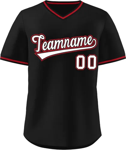 Miniatura 21 de KXK - Camiseta de béisbol personalizada con nombre y número cosidos, estilo Hip Hop, con cuello en V, atlética, para hombres, mujeres y jóvenes