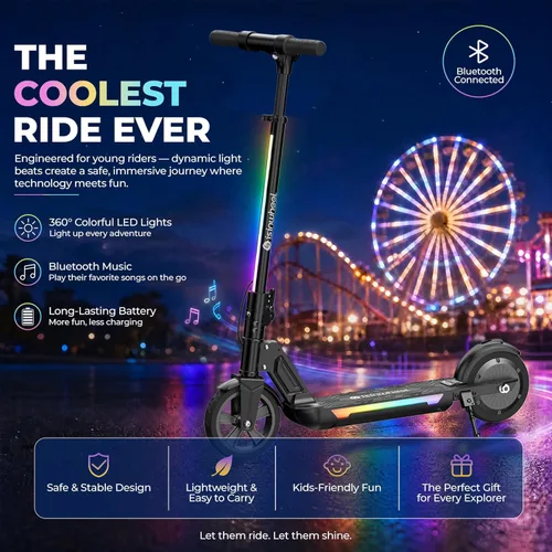 Miniatura 5 de isinwheel Electric Scooter for Kids Ages 6-14, 200W/250W Foldable Kids Electric Scooter with 3 Speeds (5/8/12 Mph), Adjusrable Handerbar, Dual