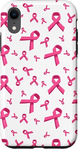 Miniatura 24 de iPhone 13 patrón de cinta rosa concientización del cáncer de mama mujeres caso de apoyo
