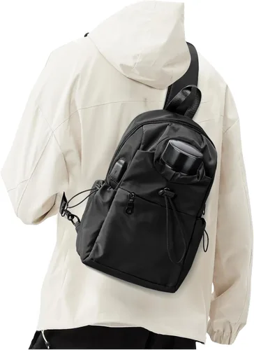 Miniatura 8 de SEAFEW Mochilas tipo bandolera tácticas, Negro, Pequeño, Casual