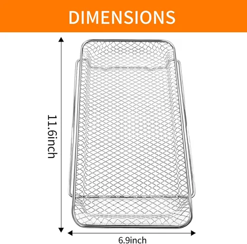 Miniatura 2 de Canasta de reemplazo para horno de aire frito de zona dual Emeril Lagasse 360 25 QT horno de aire frito tostador de convección de malla de acero