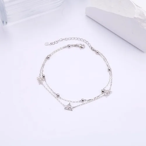 Miniatura 5 de ALPHM - Tobillera para de plata esterlina ajustable para mujer