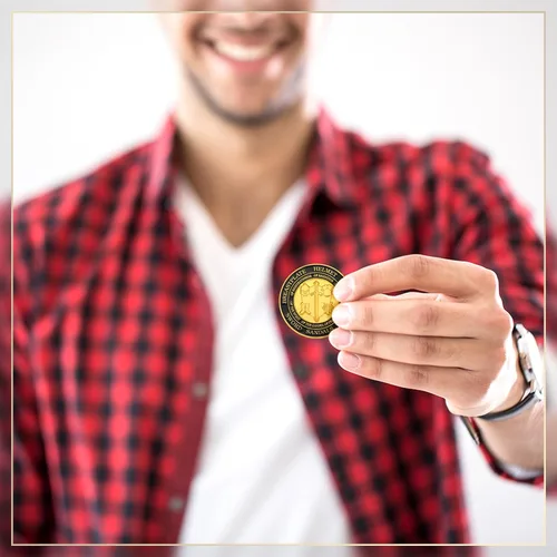 Miniatura 6 de Tondiamo 12 Piezas Pónganse Toda la Armadura de Dios Monedas de Desafío Cristiano Recuerdos Oración Regalo Conmemorativo Redondo Dorado Regalo