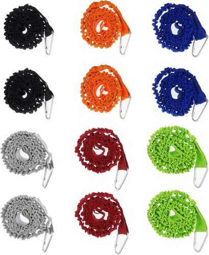 Miniatura 8 de Paquete de 2/4/6/8/12 correas de remo elásticas para herramientas para kayak y remos, cañas de pesca