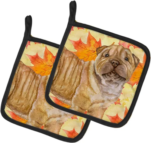 Miniatura 162 de Caroline's Treasures BB9655PTHD - Juego de soportes para ollas de cocina resistentes al calor, almohadillas calientes para horno, 7 1/2 x 7 1/2