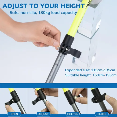 Miniatura 4 de Gifts for Men Christmas Collapsible Trekking Pole, Ultralight 7075 Aluminum Hiking Stick for Women, Men & Seniors, 3-Section Foldable Walking Pole
