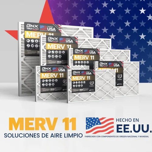 Miniatura 6 de BNX TruFilter MERV 11 - Filtro de aire de 20 x 20 x 1 pulgadas (paquete de 6) – Fabricado en Estados Unidos – Filtro de aire acondicionado