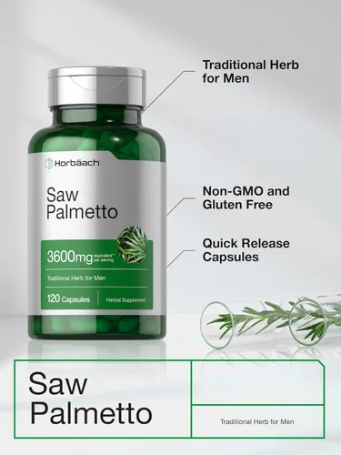 Miniatura 8 de Horbäach Saw Palmetto Extract 120 cápsulas Fórmula sin OMG y sin gluten de Saw Palmetto Berries