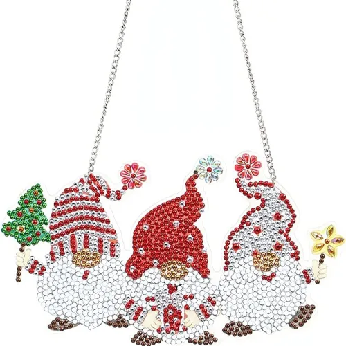 Miniatura 14 de YEESAM ART Kit de decoración de Navidad con diamantes de imitación 5D, cesta de flores de mariposa de 7.5 x 9.1 in, arte de diamantes de imitación