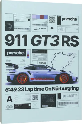 Miniatura 2 de Póster de Supercar 911 GT3RS - Póster de carreras para pared, lienzo vintage, arte de pared, pósteres de pintura en lienzo para regalo