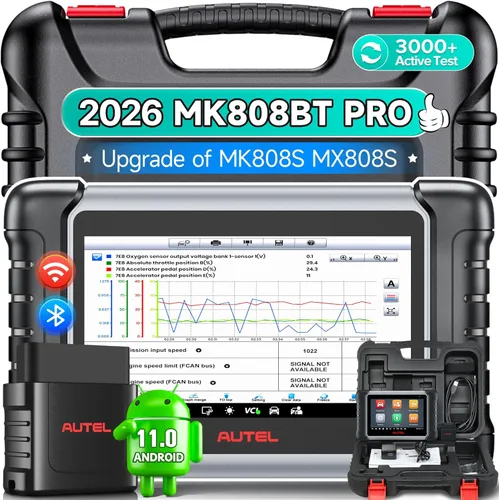 Autel Escáner MaxiCOM MK808BT PRO, herramienta bidireccional 2026 como MK900BT, arriba Ver. de MK900 MaxiCheck MX900 MK808S MX808S, 3000+ prueba,