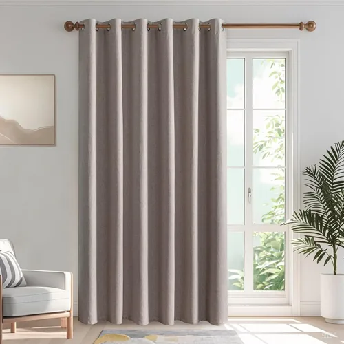 Miniatura 27 de IGEMAEVE Cortinas 100% opacas de 108 pulgadas de largo para dormitorio, juego de 2 paneles de cortinas opacas con bolsillo para barra y pestaña