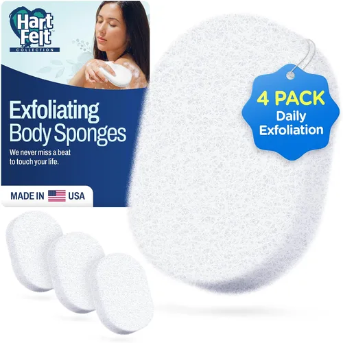 Miniatura 7 de HartFelt Esponja de baño Esponja corporal suave exfoliante para piel muerta Limpiador de baño sin químicos para el cuerpo Limpia la piel
