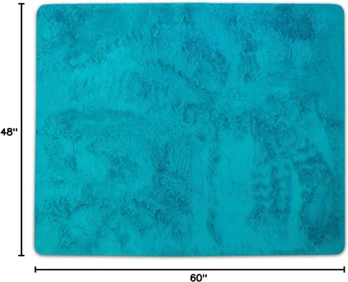 Miniatura 2 de Alfombra decorativa de piel sintética de 4 x 5 pies, ultra suave y lujosa, libre de crueldad, respetuosa con el medio ambiente, antideslizante