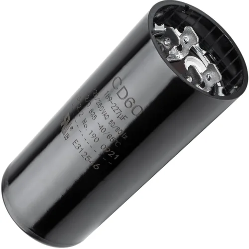 Miniatura 30 de [[Listado UL] BlueStars 108-130 uF MFD 110-125 VCA voltios ±20% 50/60 Hz CD60 Condensador de arranque redondo AC Pieza de repuesto eléctrico