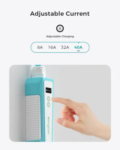 Miniatura 4 de Cargador EV de nivel 2, estación de carga EV portátil de 40A 240V para el hogar, cargador de vehículo eléctrico con corriente ajustable programada