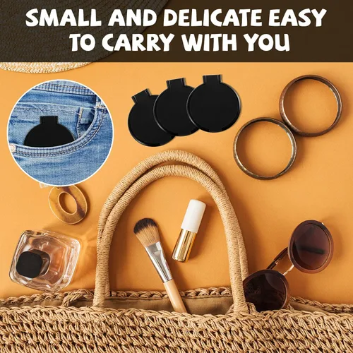 Miniatura 5 de Yalikop 36 piezas de espejo compacto a granel portátil redondo espejo de maquillaje mini plegable para bolso de mujer, viajes, uso diario, regalos