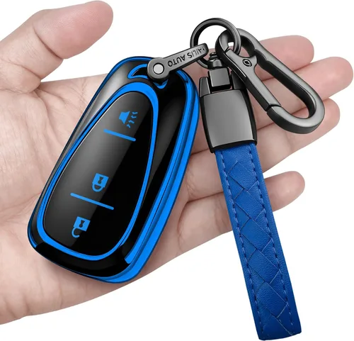 Miniatura 9 de Funda para llavero Chevrolet con llavero de protección completa suave, carcasa de llave compatible con Chevy Equinox Malibu Spark Cruze Traverse