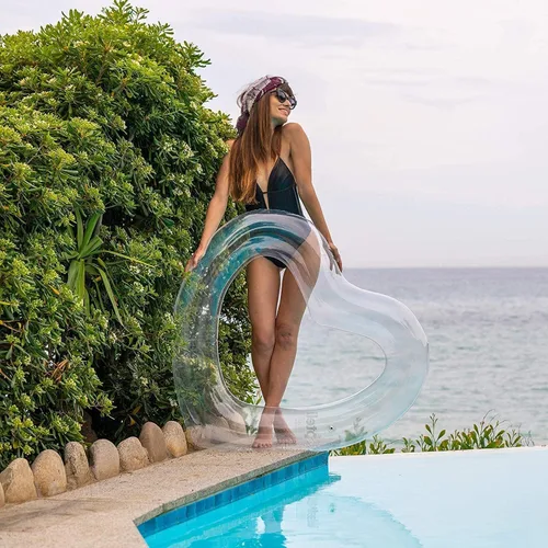 Miniatura 5 de LOTELI - Flotadores de piscina con forma de corazón originales para adultos, más gruesos y fuertes, flotadores inflables grandes para fiestas