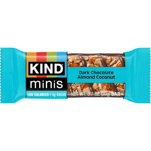 Miniatura 4 de KIND Bar Minis, caramelo salado con nueces de chocolate negro y chocolate negro almendra, paquete variado, sin gluten, 100 calorías, bajo en azúcar