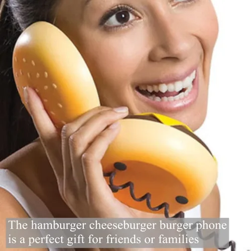 Miniatura 4 de Hamburger House Phone – Regalo novedoso de teléfono de hamburguesa para el hogar, restaurante, hotel, decoración de oficina