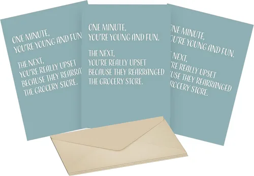 Divertidas tarjetas de felicitación de cumpleaños – Tarjetas de felicitación para marido y esposa con sobre para hombres y mujeres, interior en