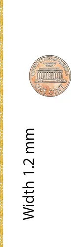 Miniatura 5 de LIFETIME JEWELRY Tobillera de cadena de caja trenzada para mujeres y hombres, chapada en oro real de 24 quilates, Metal, no aplica