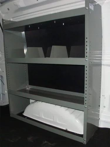 True Racks Unidad de almacenamiento de estantería de aluminio para furgoneta - 45 pulgadas de largo x 13 pulgadas de profundidad x 44 pulgadas de