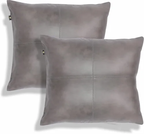 Miniatura 51 de LL LEATHER LOVERS Funda de almohada de piel de cordero - Funda de cojín para sofá, fundas decorativas para sala de estar y dormitorio, 20 x 20 Negro