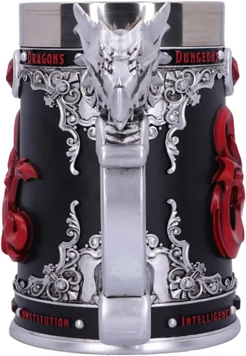 Miniatura 3 de Nemesis Now Dungeons & Dragons Fantasy Role Play Die D20 - Jarra de poliresina, color negro, 1 unidad (paquete de 1)