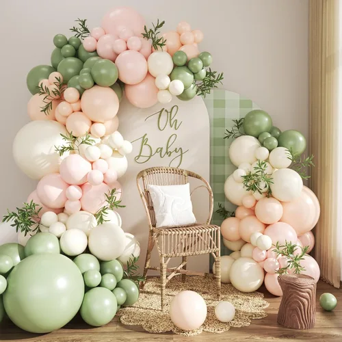 Miniatura 15 de Kit de arco de globos rosa, azul y amarillo pastel, 124 piezas – Globos macarrón rosa claro, azul y amarillo para decoración de fiesta de té Azul