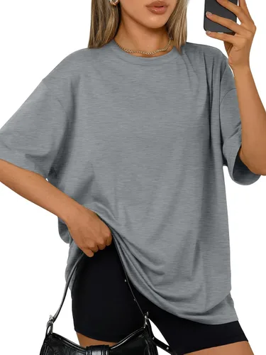 Miniatura 26 de Trendy Queen - Camisetas de entrenamiento de moda para mujer, camisetas atléticas de manga corta para verano y primavera, disponibles en tallas