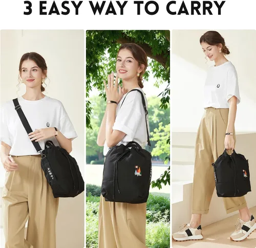 Miniatura 6 de Bolso de mano de lona para mujer, bolso de hombro informal, bolso de trabajo, bolso cruzado con bordado de sol