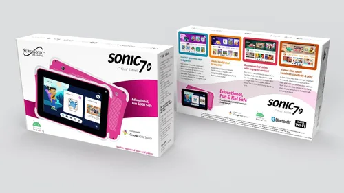 Miniatura 6 de Supersonic SC-779KT - Tablet de 7 pulgadas con Android 13, espacio para niños, Quad-Core, almacenamiento de 32 GB, Bluetooth, cámaras Rosa