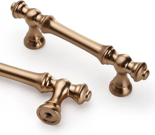 Miniatura 28 de Asidrama 1 paquete de 3 pulgadas (2.992 in) de latón cepillado, tiradores dorados para gabinete de cocina, accesorios para gabinetes de cocina