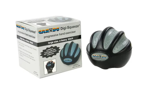 Miniatura 10 de CanDo 10-1995 Digi-squeeze Ejercitador para manos, Grande, M, Verde: Medio, 1