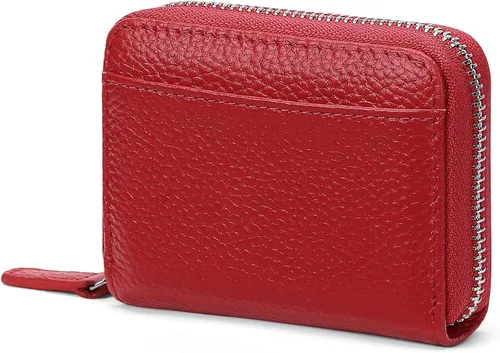Miniatura 10 de SENDEFN Cartera de cuero para mujer, con bloqueo RFID, pequeñas carteras compactas, titular de la tarjeta de crédito con ventana de identificación