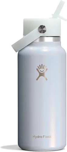 Miniatura 36 de Hydro Flask Botella de agua – Acero inoxidable aislado – Tapa flexible con popote de boca ancha, antiderrames, a prueba de fugas y recargable en 32