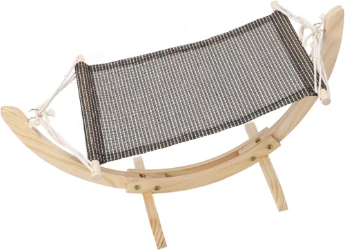 Miniatura 4 de Cat Hammock Bed, Elevated Comfortable Breathable Wooden Cat Bed, Raised with Removable Washable Cover for Indoor Cats Small Dogs Kittens