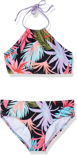 Miniatura 39 de Kanu Surf Mahina bikini halter de 2 piezas para niñas, traje de baño para playa mahina azul