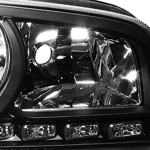 Miniatura 5 de AKKON - Faros delanteros LED DRL negros para Dodge Charger 06-10 con luces intermitentes de esquina izquierda + derecha