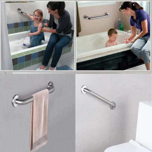 Miniatura 7 de Barra de agarre de acero inoxidable para baño, mango de seguridad para ducha, soporte para toallas, manija de puerta para niños ancianos