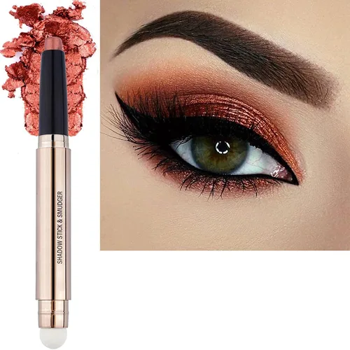 Miniatura 18 de Barra de Sombra de Ojos Negra, Lápiz de Sombra de Ojos Individual Cremoso Suave con Brillo, Barra Iluminadora de Sombra de Ojos Hipoalergénica Negro