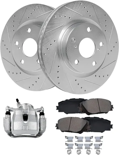 Miniatura 68 de Detroit Axle - 4 rotores de freno para Chevrolet Cruze 2014 2015 [modelos de motores de gas] Rotores de freno de disco perforados y ranurados