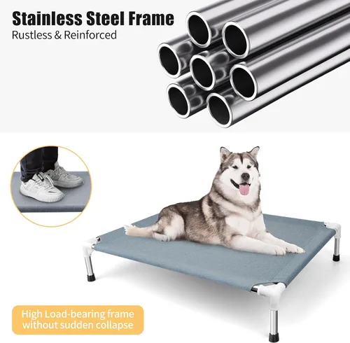 Miniatura 7 de Cama elevada para perros al aire libre, camas para perros grandes, camas elevadas de enfriamiento portátiles para perros grandes para interiores