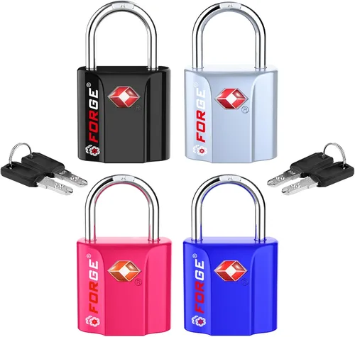 Cerraduras de equipaje aprobadas por la TSA, cerraduras de viaje con llave de hoyuelo ultra seguras con cuerpo de aleación de zinc
