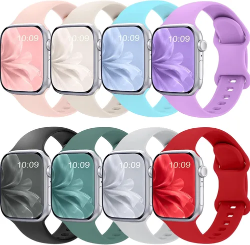 Compatible con correa de reloj de 40 mm, 38 mm, 41 mm, 42 mm, 44 mm, 45 mm, 49 mm para hombres y mujeres, correa de repuesto deportiva transpirable