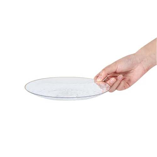 Miniatura 16 de Restaurantware Moderna - Platos desechables de 7.5 pulgadas, 40 platos de plástico duraderos para fiestas, platos llanos de plástico transparente