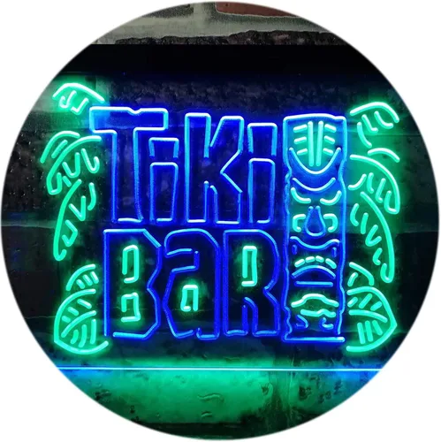 Miniatura 20 de ADVPRO Tiki Bar Mask Beer Pub Club Wine Dual Color LED Neon Sign Blue & Red 12" x 8.5" st6s32-i3139-br